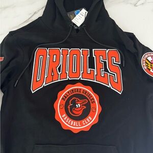 Mens Pro Standard Black Baltimore Orioles Team Lockup Pullover Hoodie Size Large